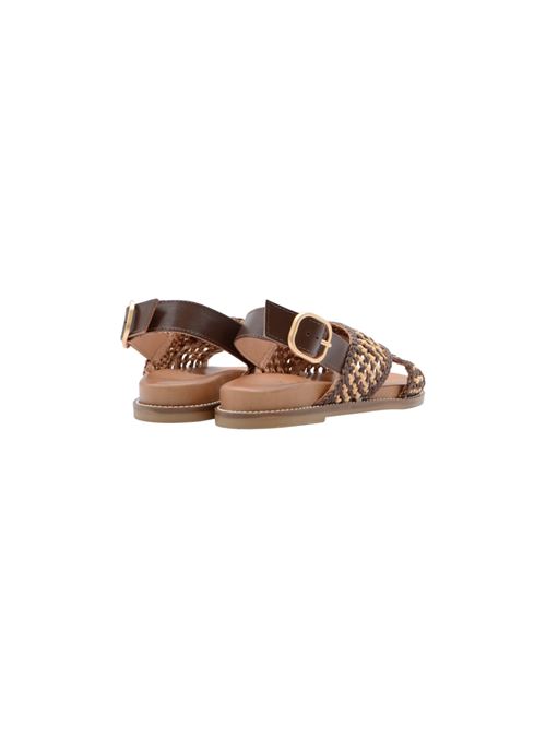 SANDALO INCROCIO INTRECCIO INUOVO | H26229ITDM GOLD
